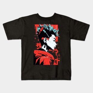 Cyberpunk stylished boy Kids T-Shirt